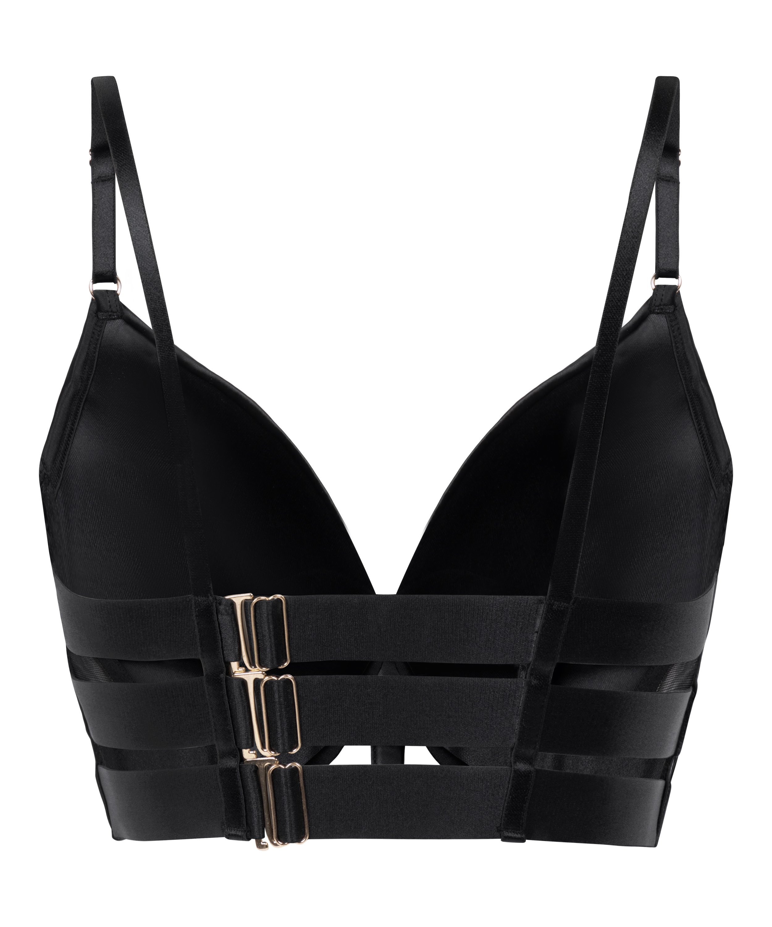 Soutien-gorge à armatures longline push-up préformé Colette, Noir, main