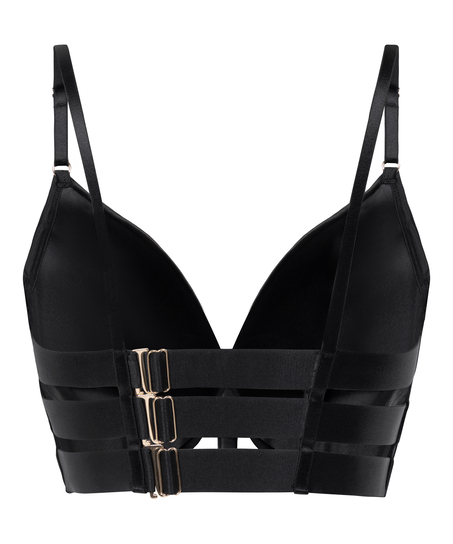 Soutien-gorge à armatures longline push-up préformé Colette, Noir
