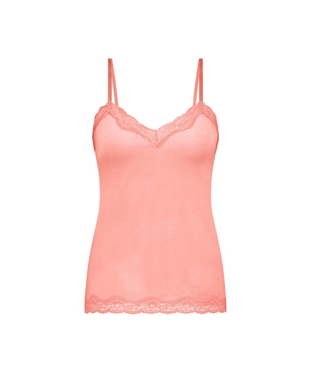 Cami top Velours Lace, Roze