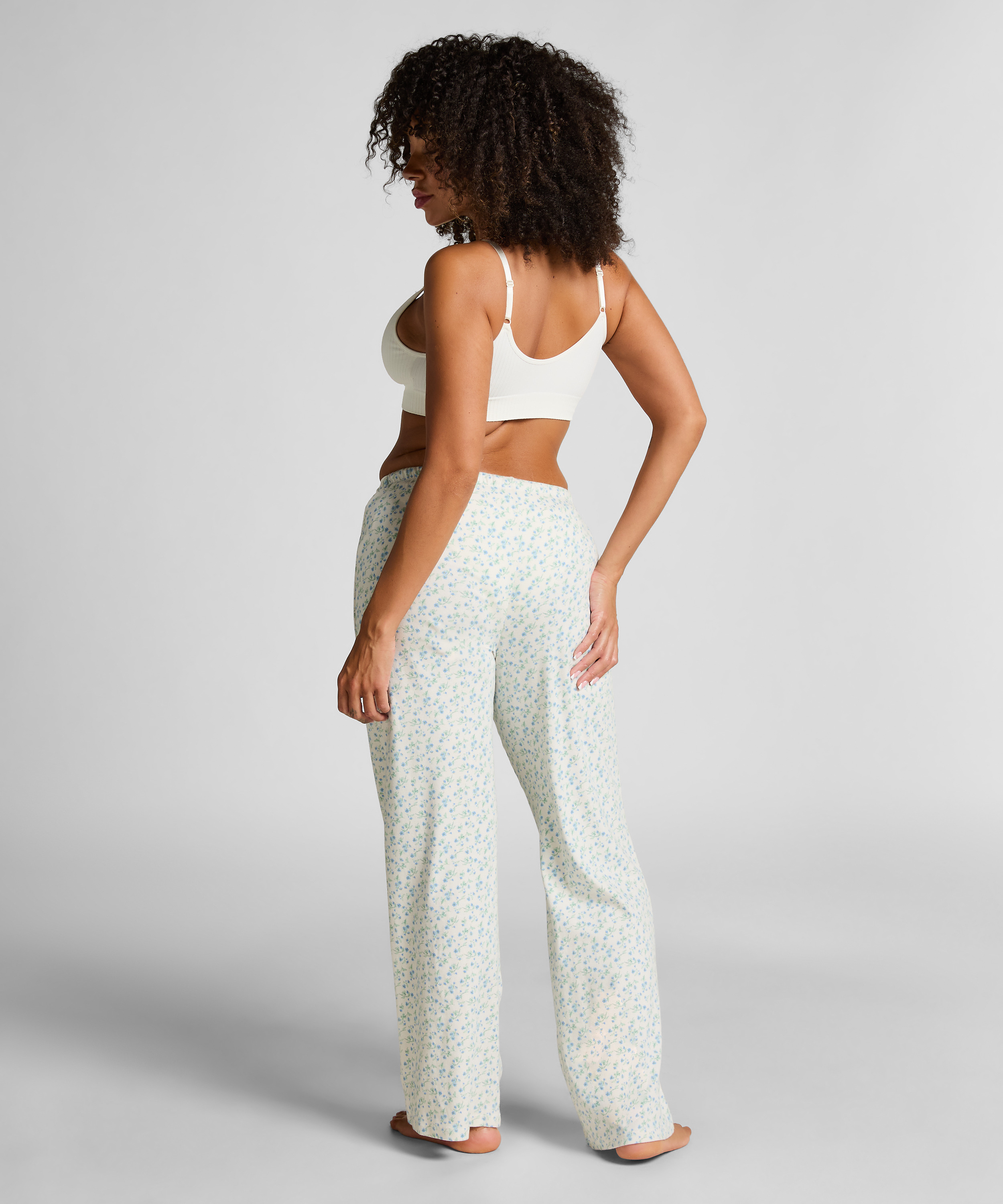 Pantalon de pyjama Florecita, Blanc, main