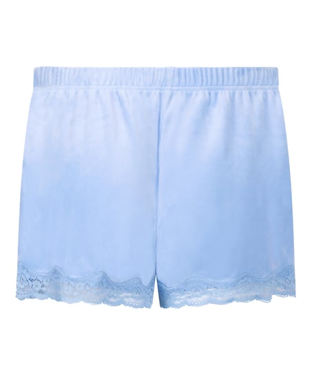 Short Velours Kant, Blauw