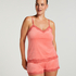 Cami top Velours Lace, Roze