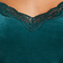 Cami top Velours Lace, Blauw