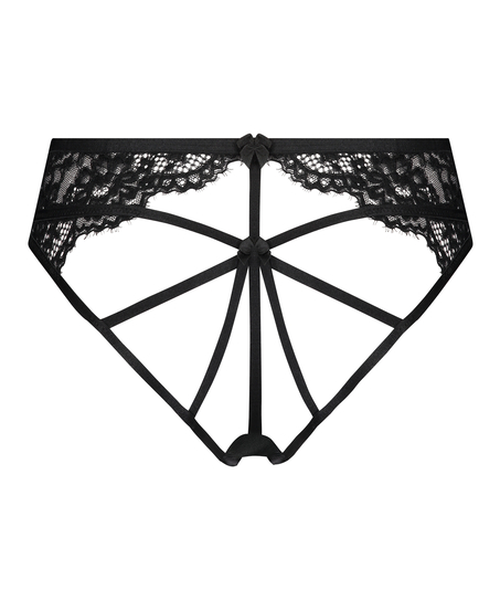 Brazilian met open kruis Eve, Zwart