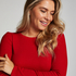 Haut de pyjama &agrave; manches longues, Rouge