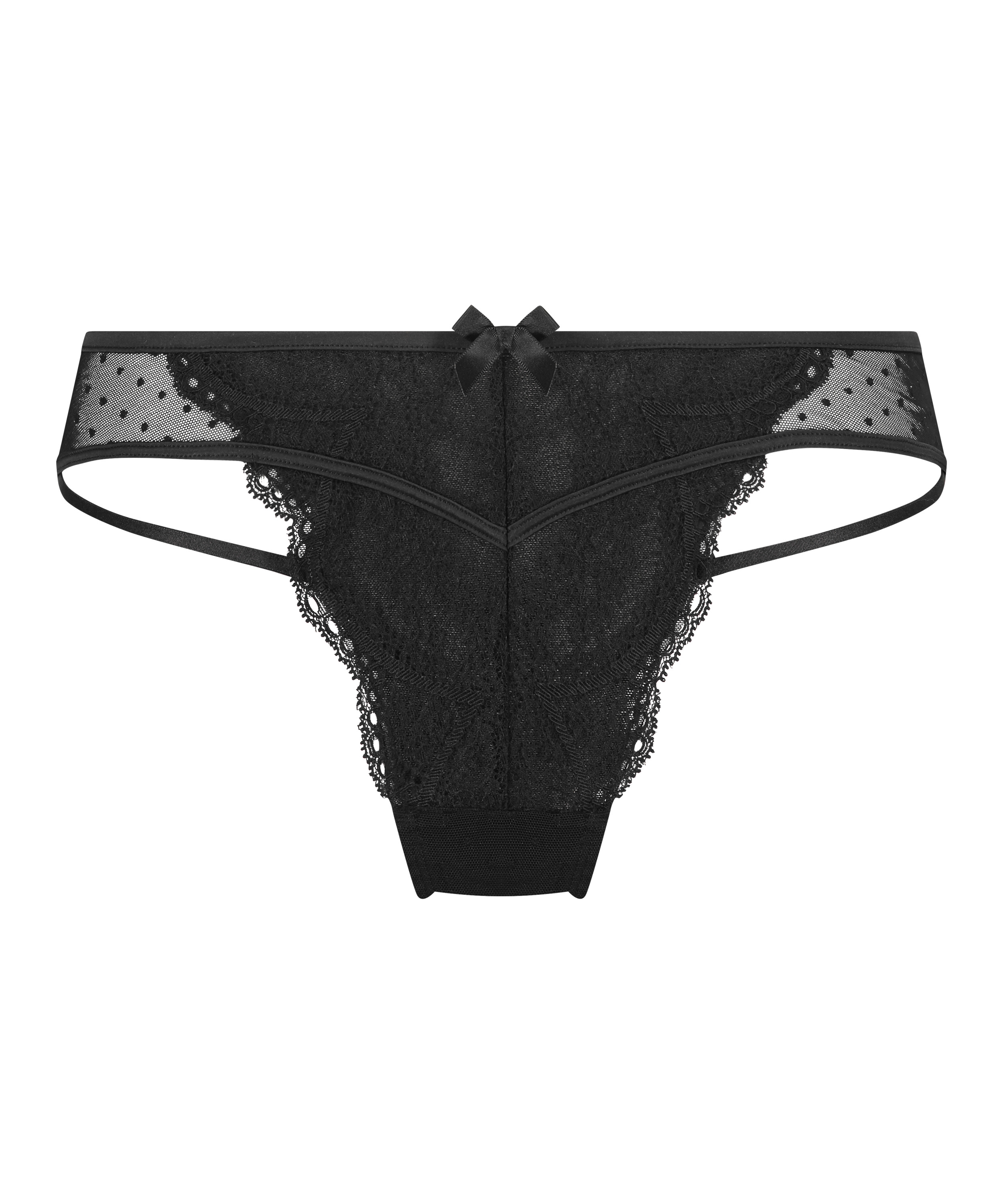 Slip br&eacute;silien Fleur Nyakim, Noir, main
