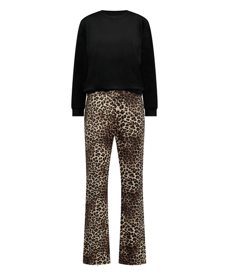 Pyjamaset met tas, Beige