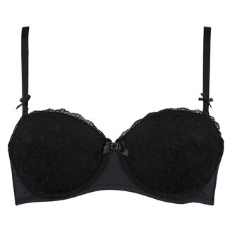 Voorgevormde strapless beugel bh Maya, Zwart
