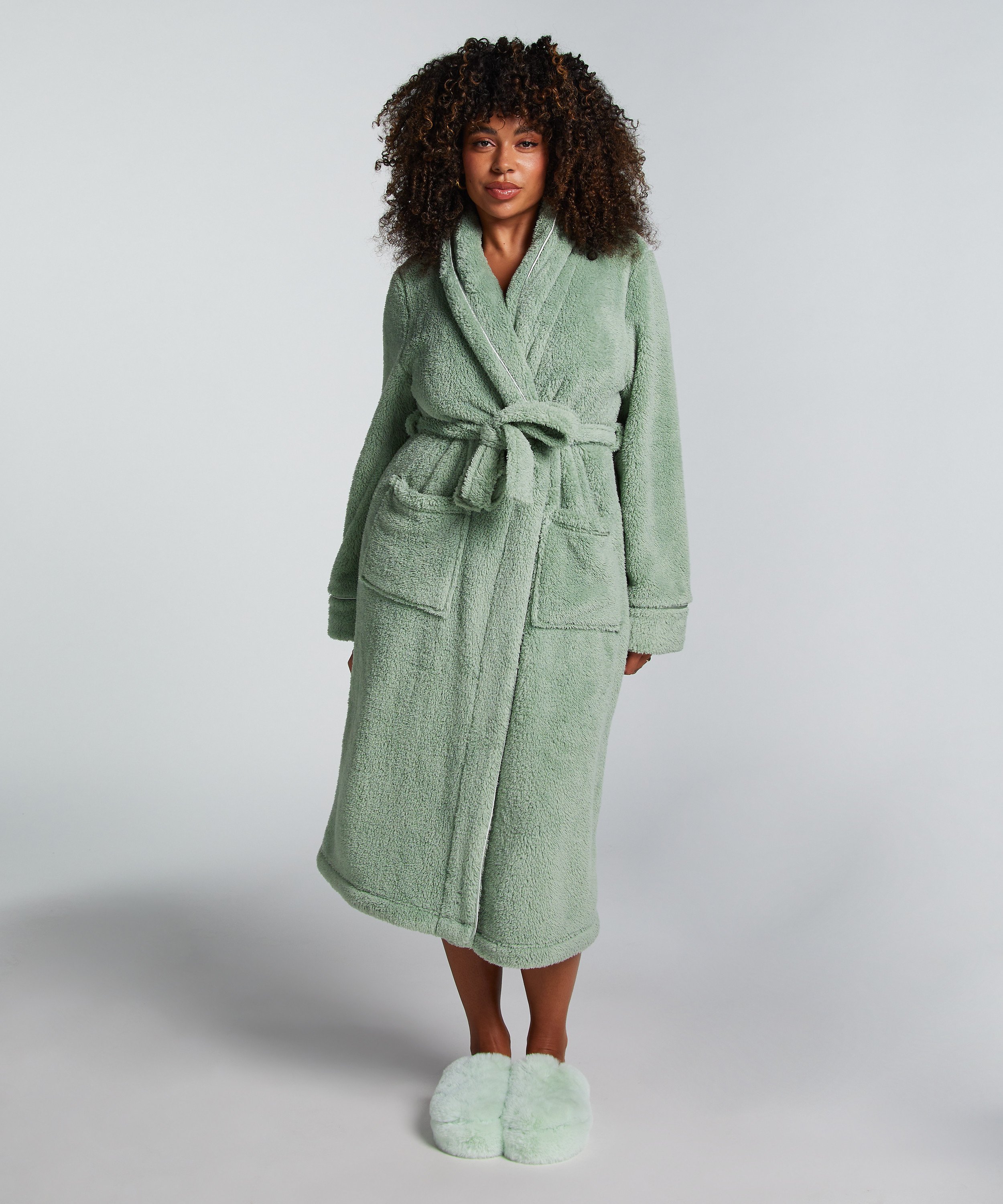 Badjas Fleece, Groen, main