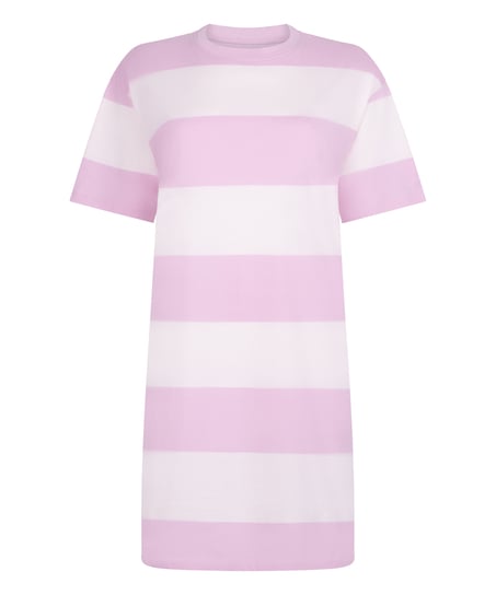 Chemise de nuit col rond, Rose