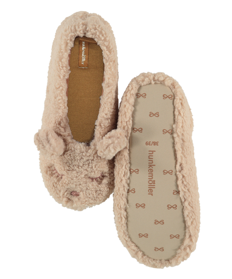 Pantoffels ballerina, Beige