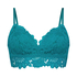 Soutien-gorge pr&eacute;form&eacute; sans armatures longline Shiloh, Bleu