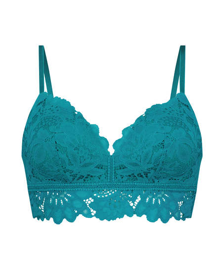 Soutien-gorge pr&eacute;form&eacute; sans armatures longline Shiloh, Bleu