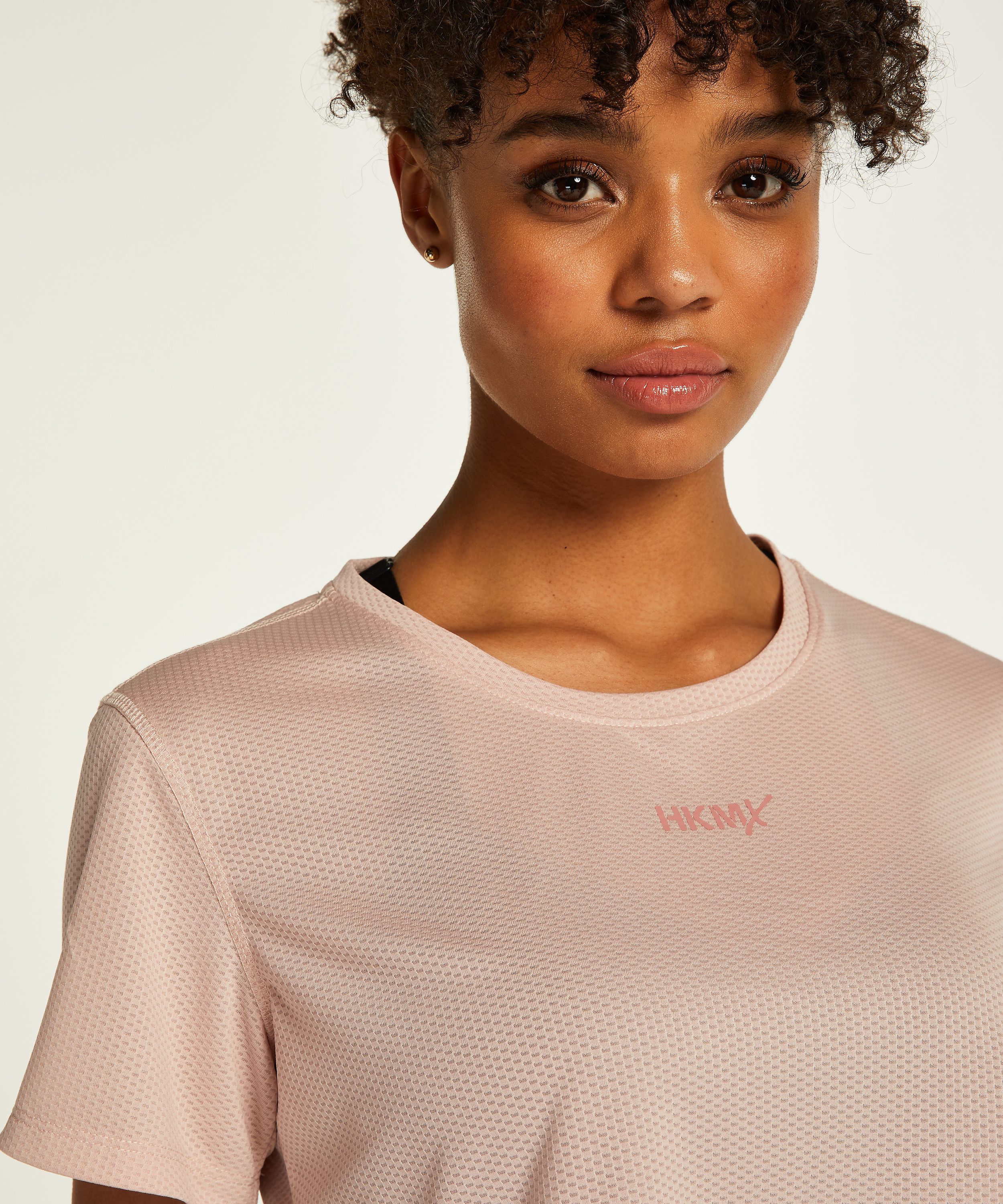 HKMX Crop top en maille, Rose, main