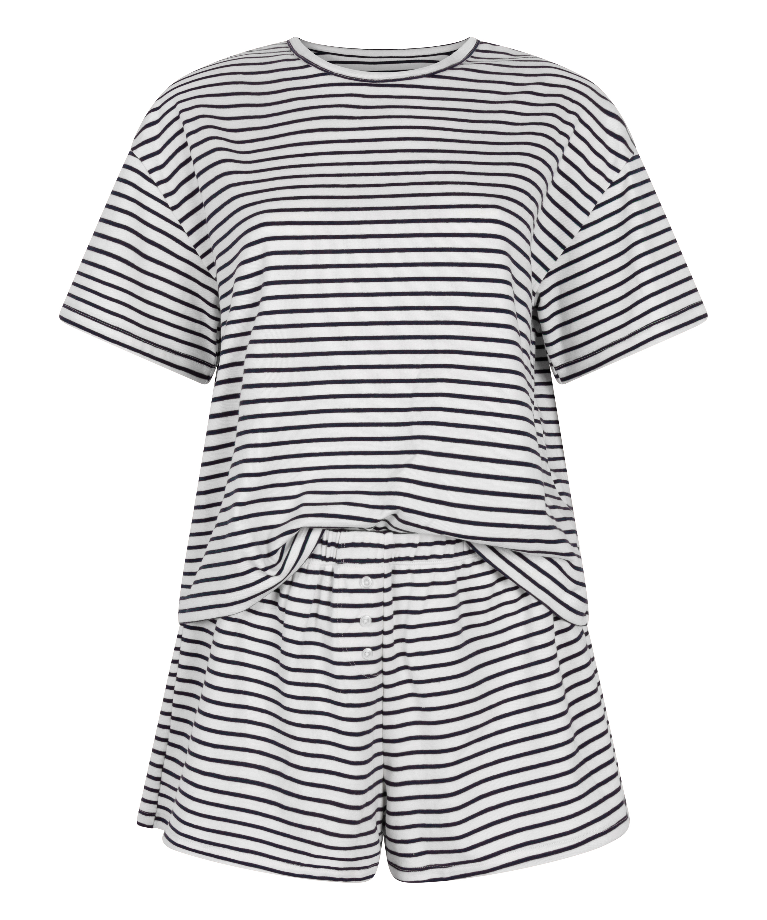 Pyjama-Set Jersey, Bleu, main