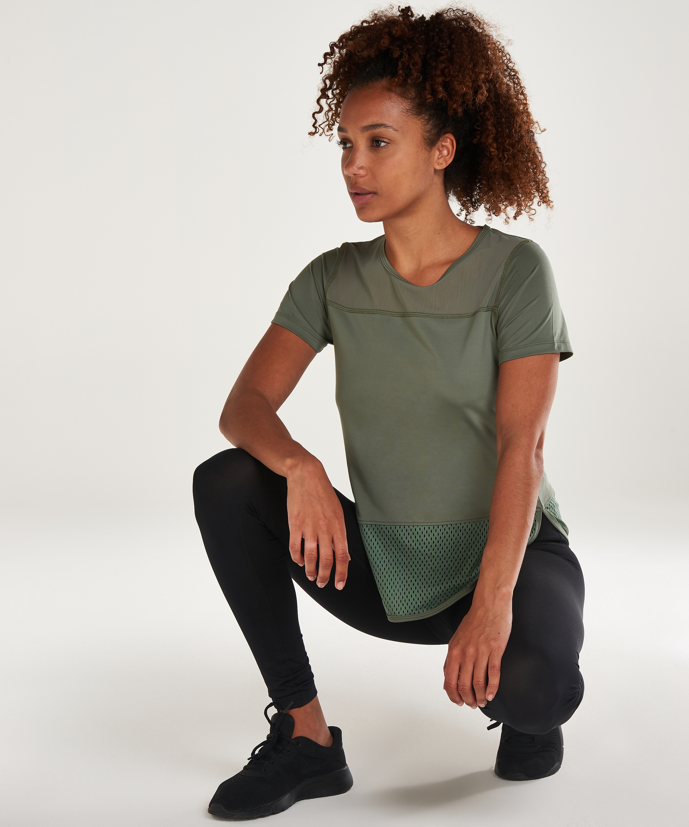 HKMX T-shirt performance mesh, Groen, main