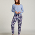 Pyjamatop lange mouwen, Blauw