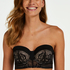 Soutien-gorge &agrave; armatures pr&eacute;form&eacute; longline sans bretelles Eden, Noir