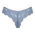 Slip brésilien jambe haute, Bleu