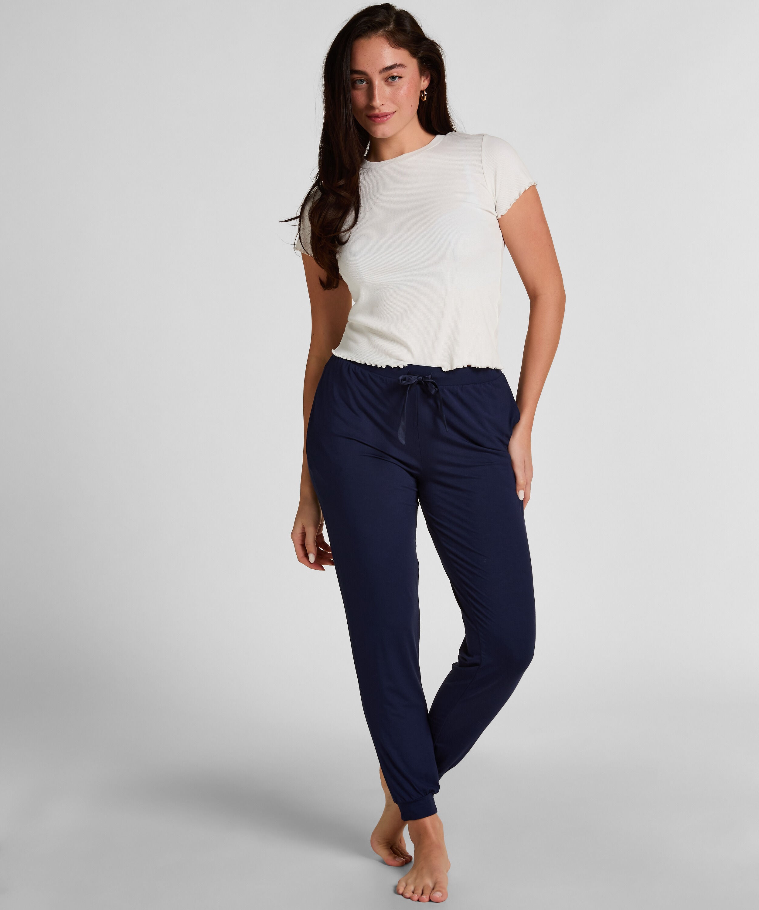 Pyjamabroek Jersey, Blauw