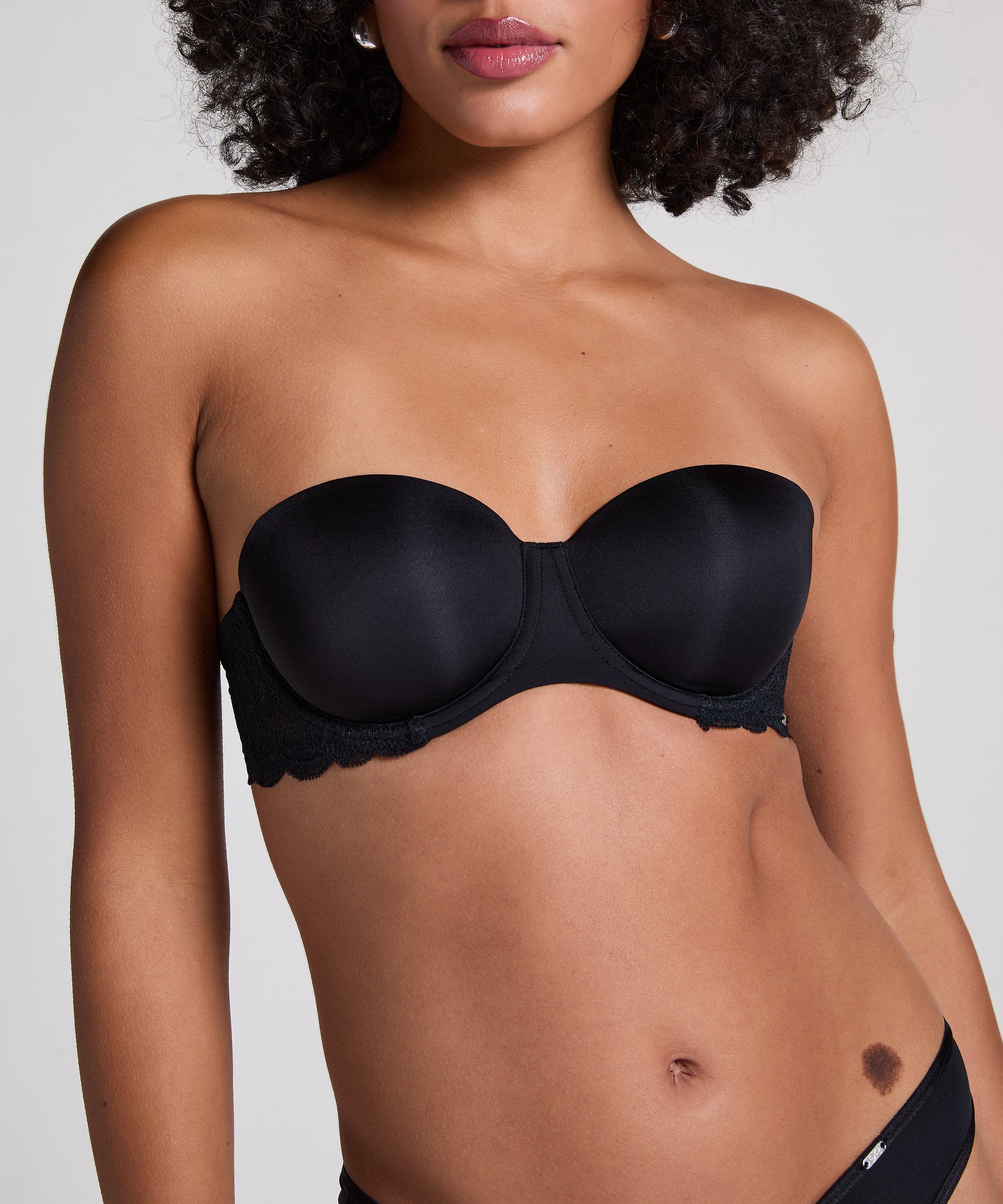 Voorgevormde strapless beugel bh Angie, Zwart, main