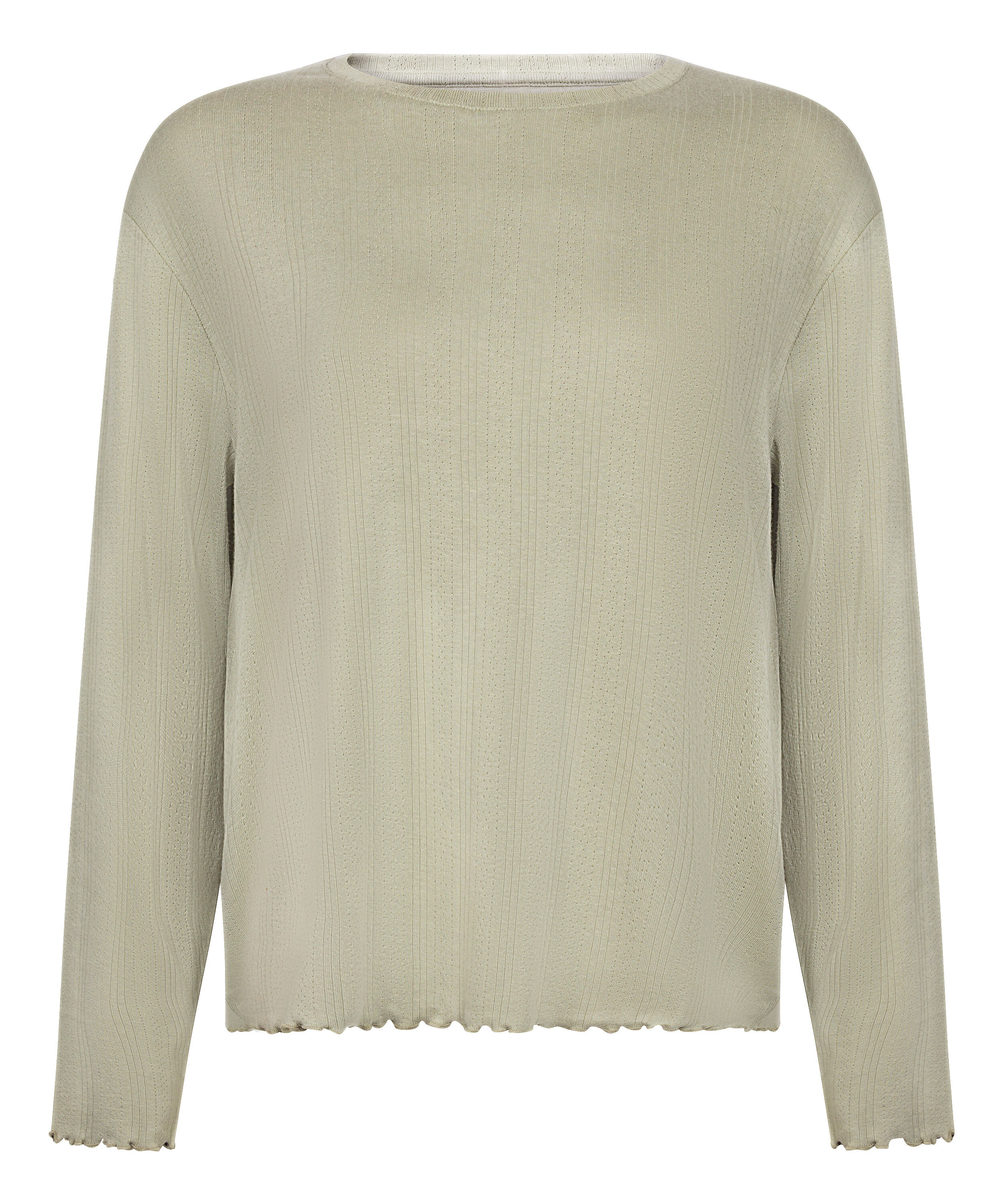 Pyjama Top Loose Pointelle, Groen