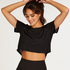 HKMX Crop top en maille, Noir