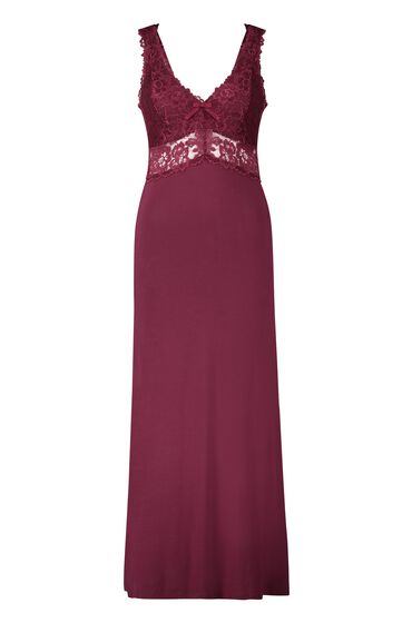 Hunkemöller Slipdress Nora Lace Long Paars, foto 3