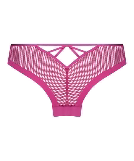 Slip brésilien résille invisible, Rose