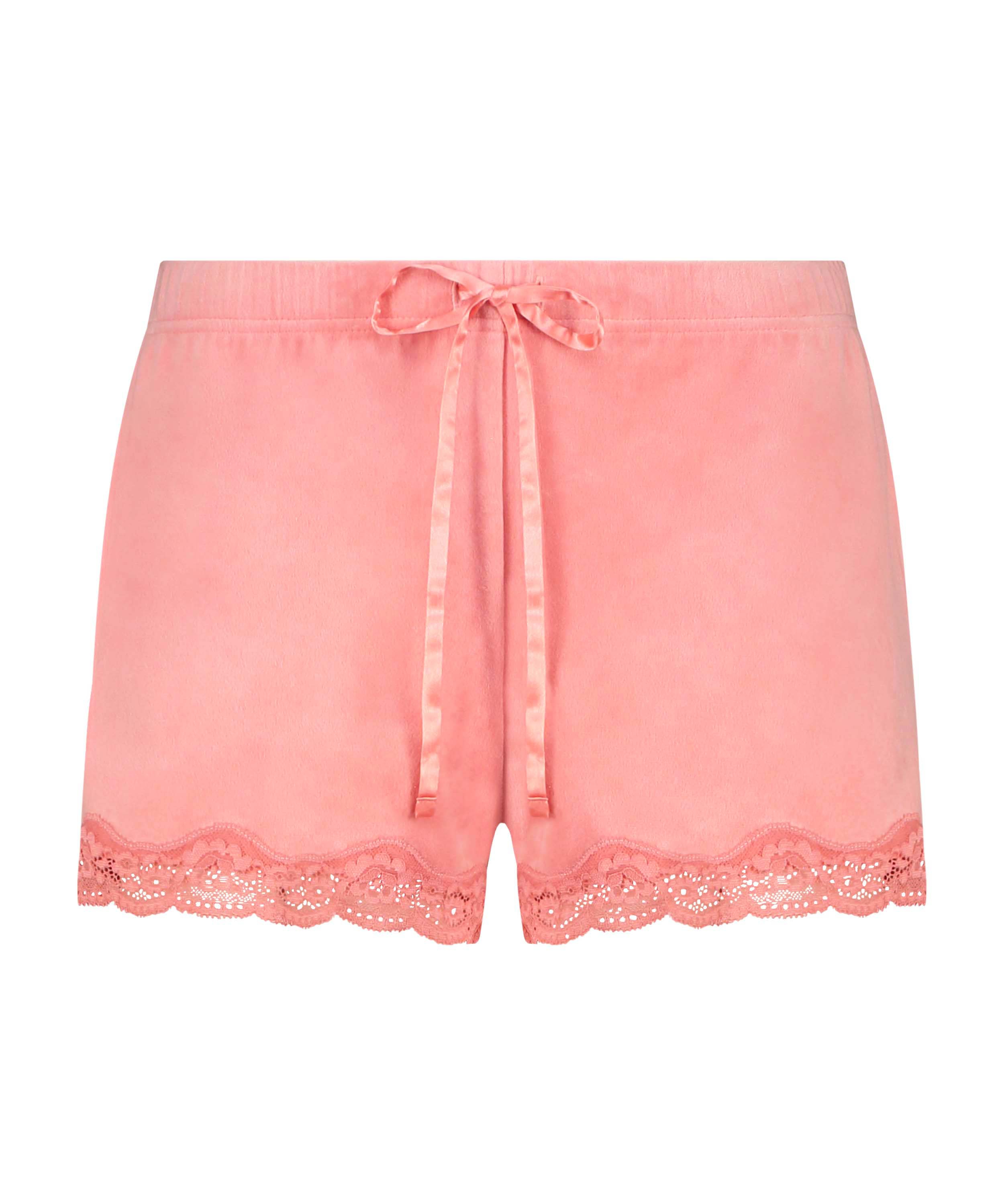Shorts Velours Lace, Roze, main