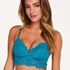Soutien-gorge pr&eacute;form&eacute; sans armatures longline Shiloh, Bleu
