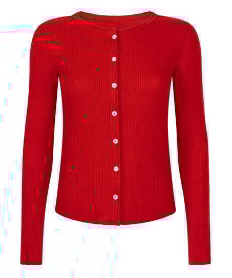 Gilet en Jersey C&ocirc;tel&eacute;, Rouge