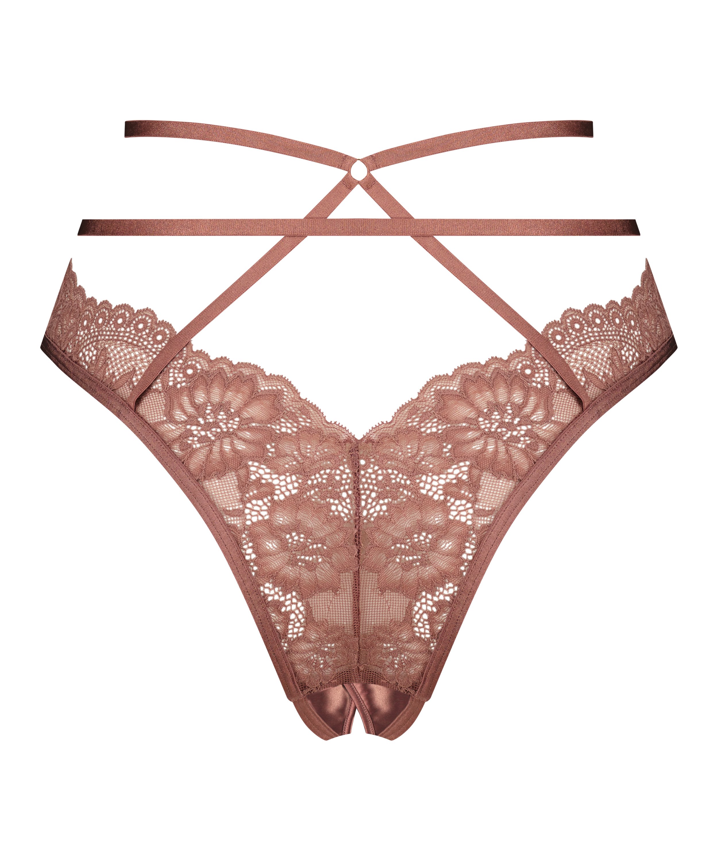 Brazilian met open kruis Roxanne, Paars, main