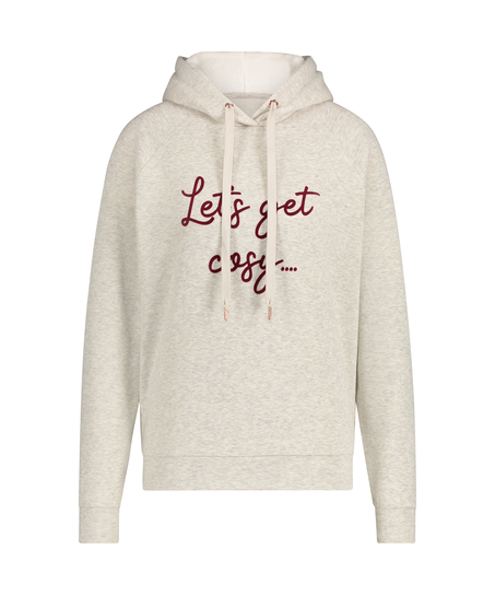 Lange mouwen Hoodie, Beige