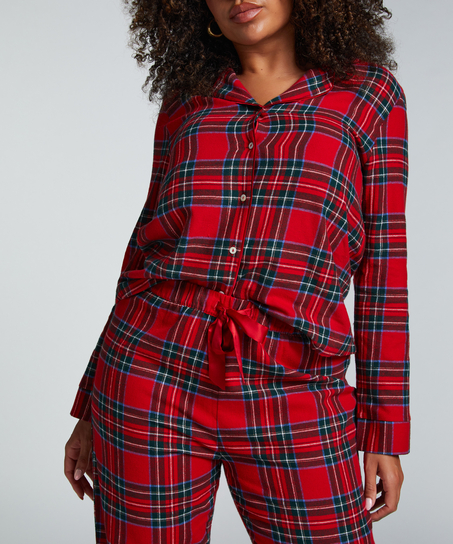 Pyjamaset Twill, Rood