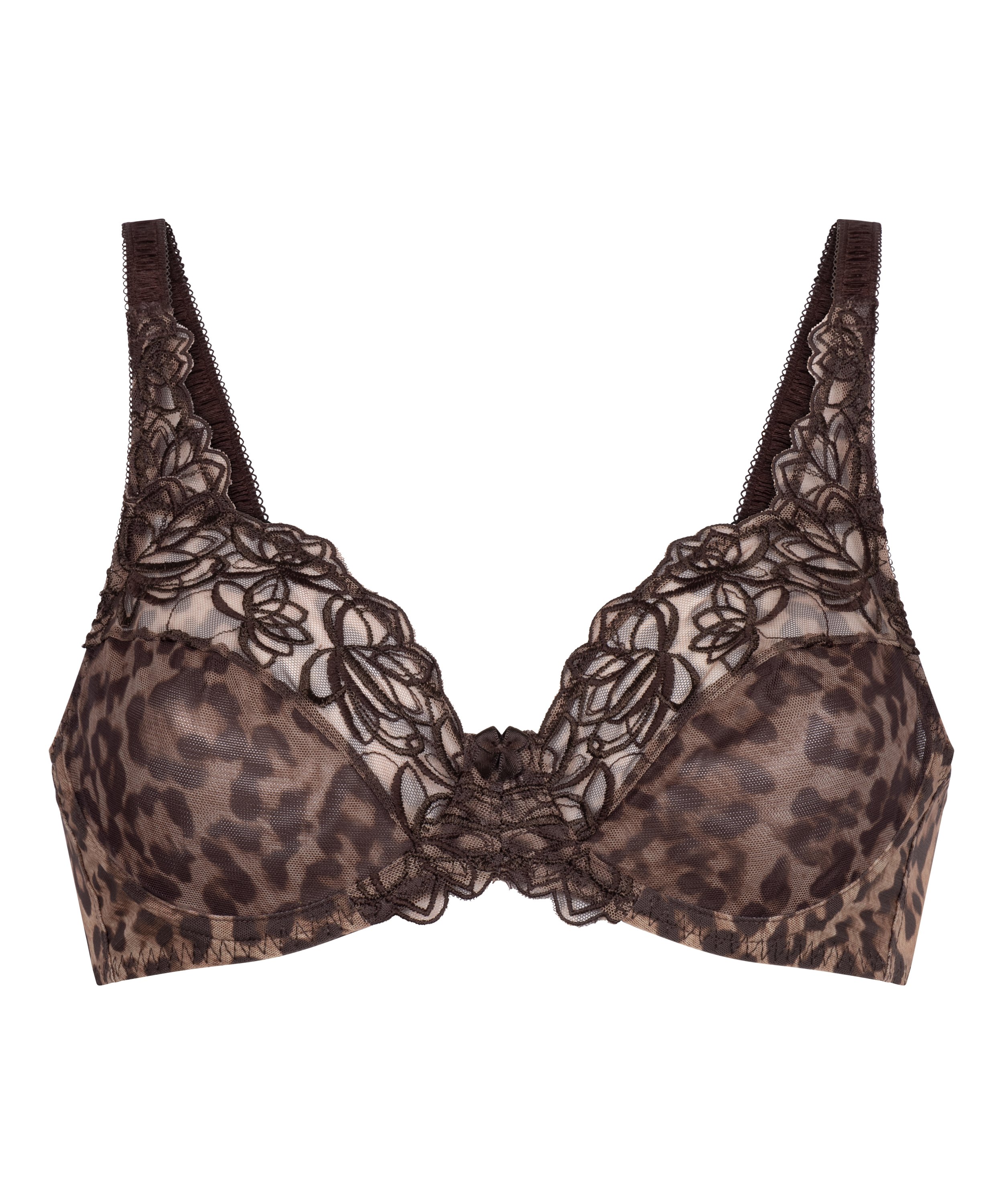 Soutien-gorge &agrave; armatures non-pr&eacute;form&eacute; Diva, Brun, main
