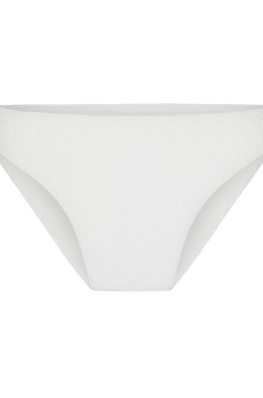 Hunkemöller Hoog Uitgesneden Bikinibroekje Crinkle Wit