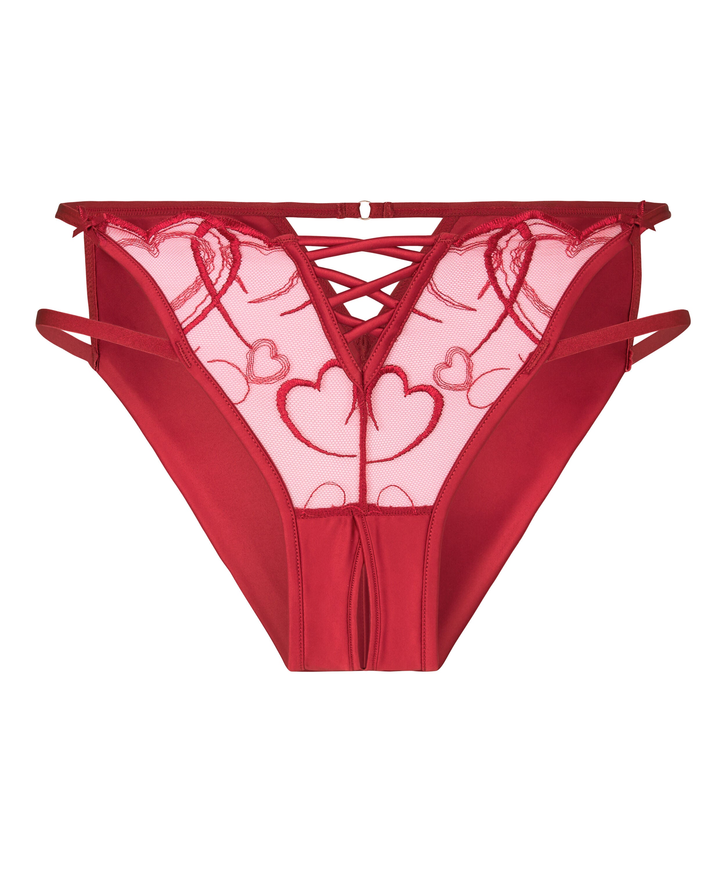 Culotte brésilienne échancrée Olivia, Rouge Culotte brésilienne échancrée Olivia, Rouge