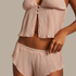 Cami Set Chiffon Plisse, Roze