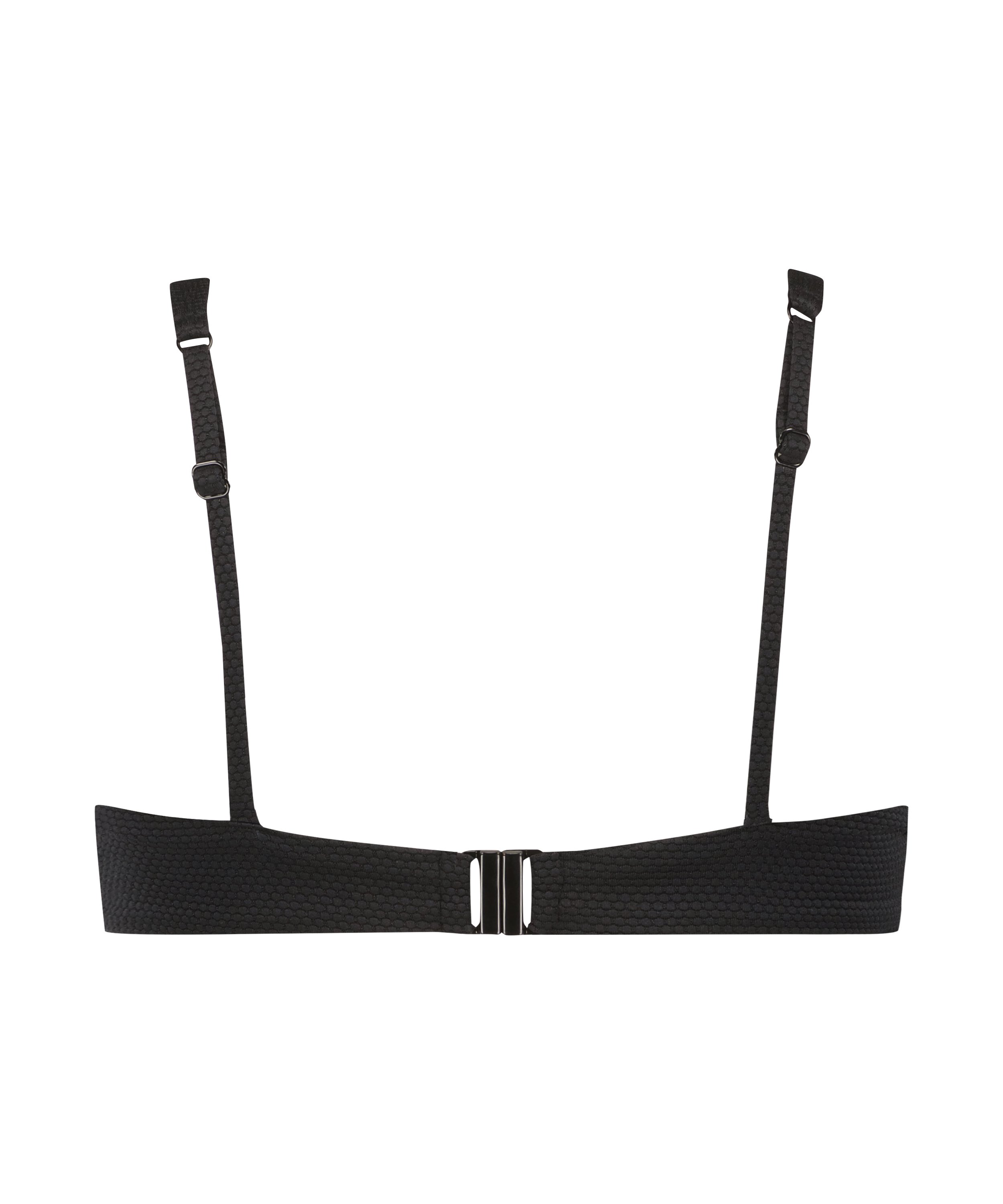 Haut de bikini &agrave; armatures non pr&eacute;form&eacute; Scallop, Noir, main