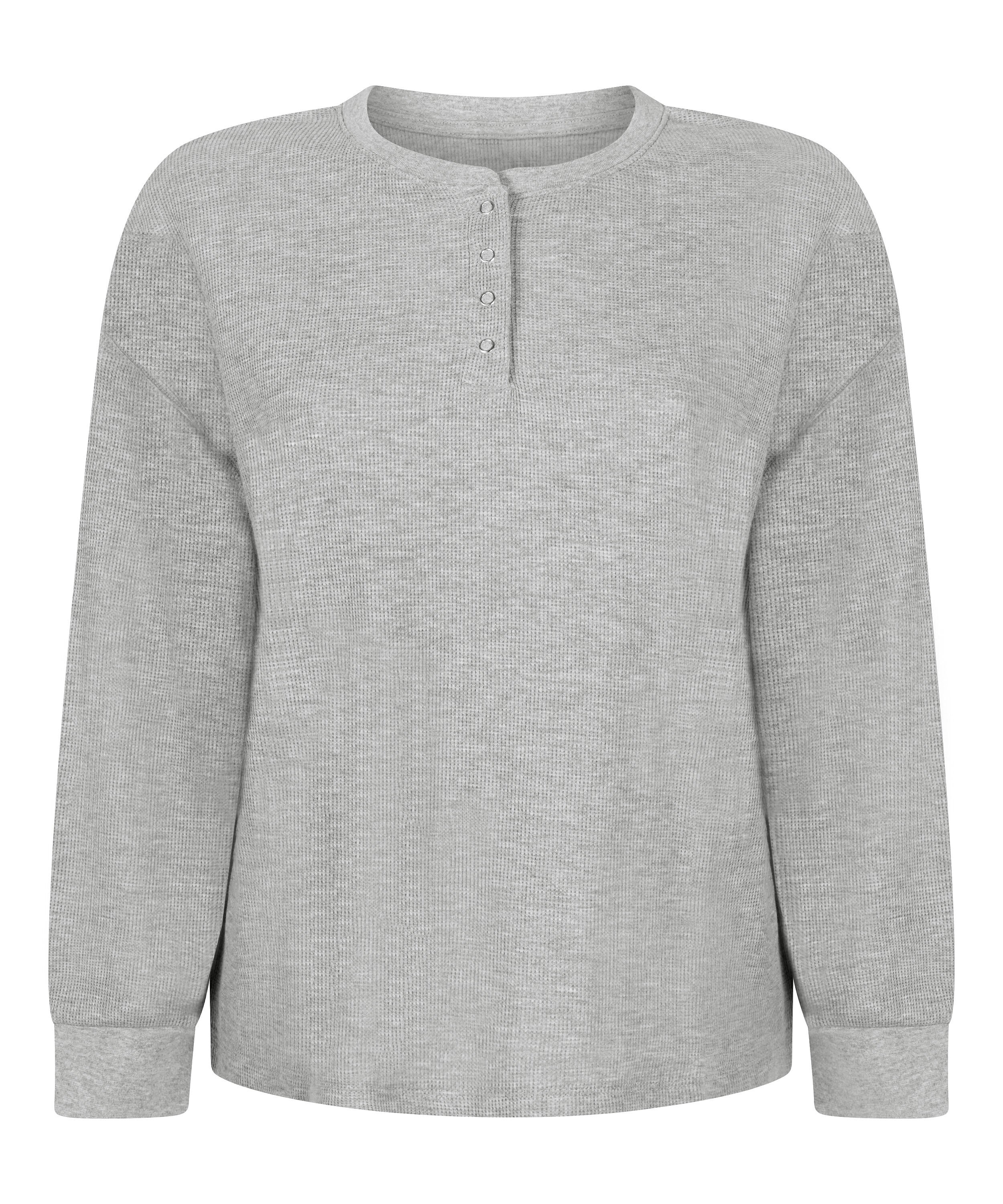 Haut gaufre Henley, Gris