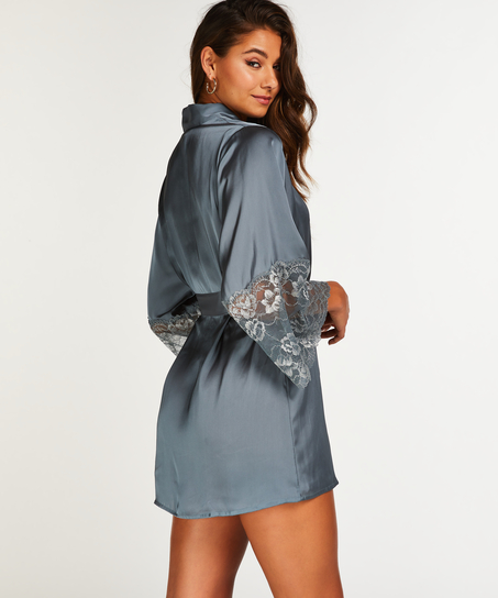 Kimono Satin, Bleu