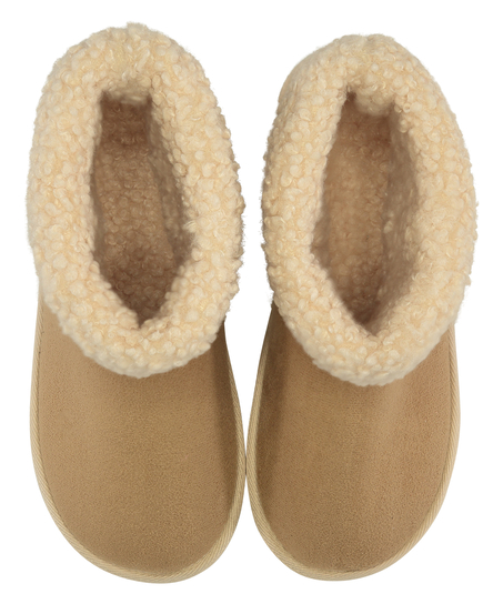 Pantoffels Fake Suede, Beige