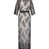 Lange Kimono Allover Lace, Zwart