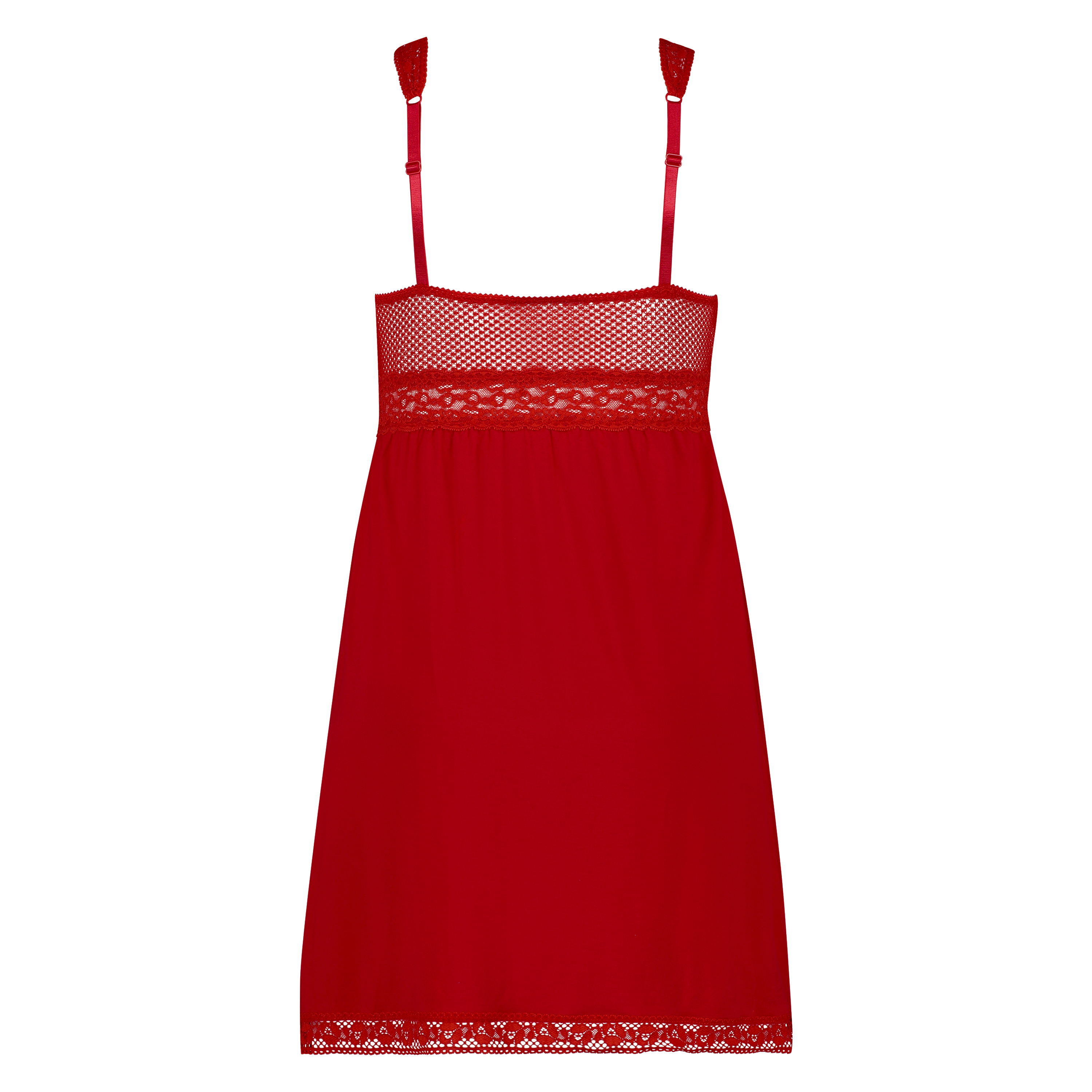 Slipdress Graphic lace, Rood, main
