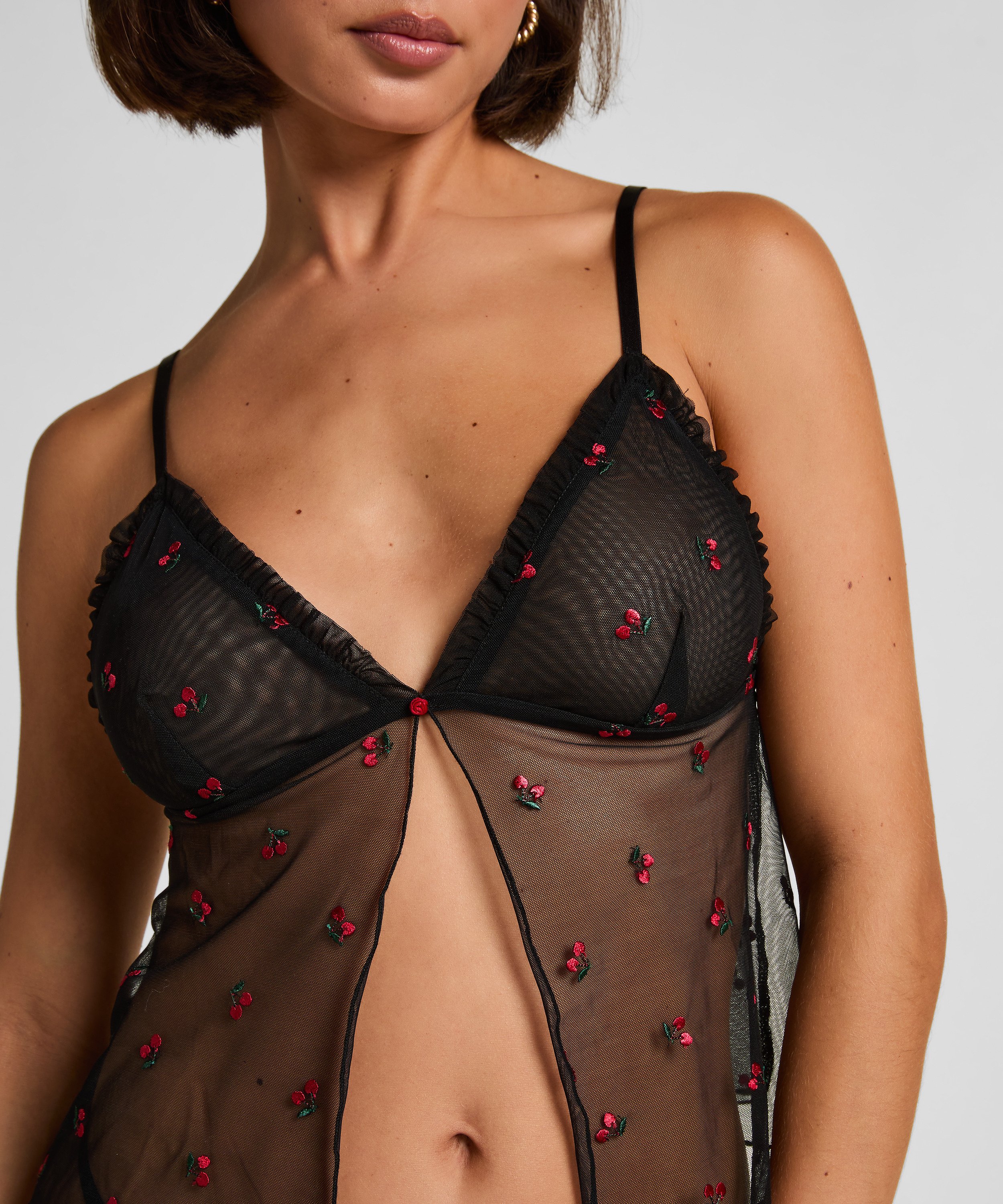 Mesh Cami Chelsey, Zwart, main