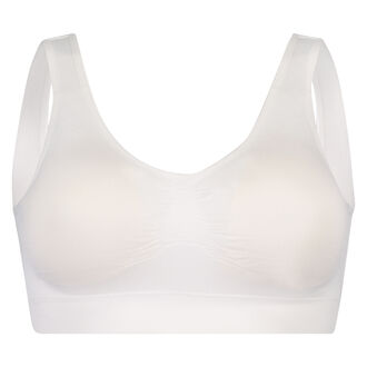 Naadloze croptop, Wit