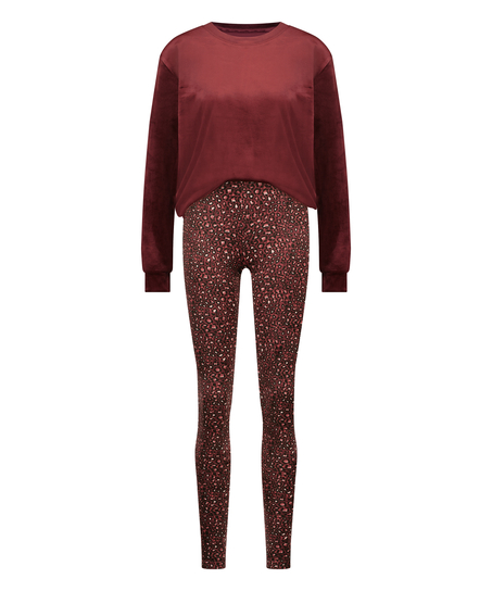 Pyjamaset met tas, Paars