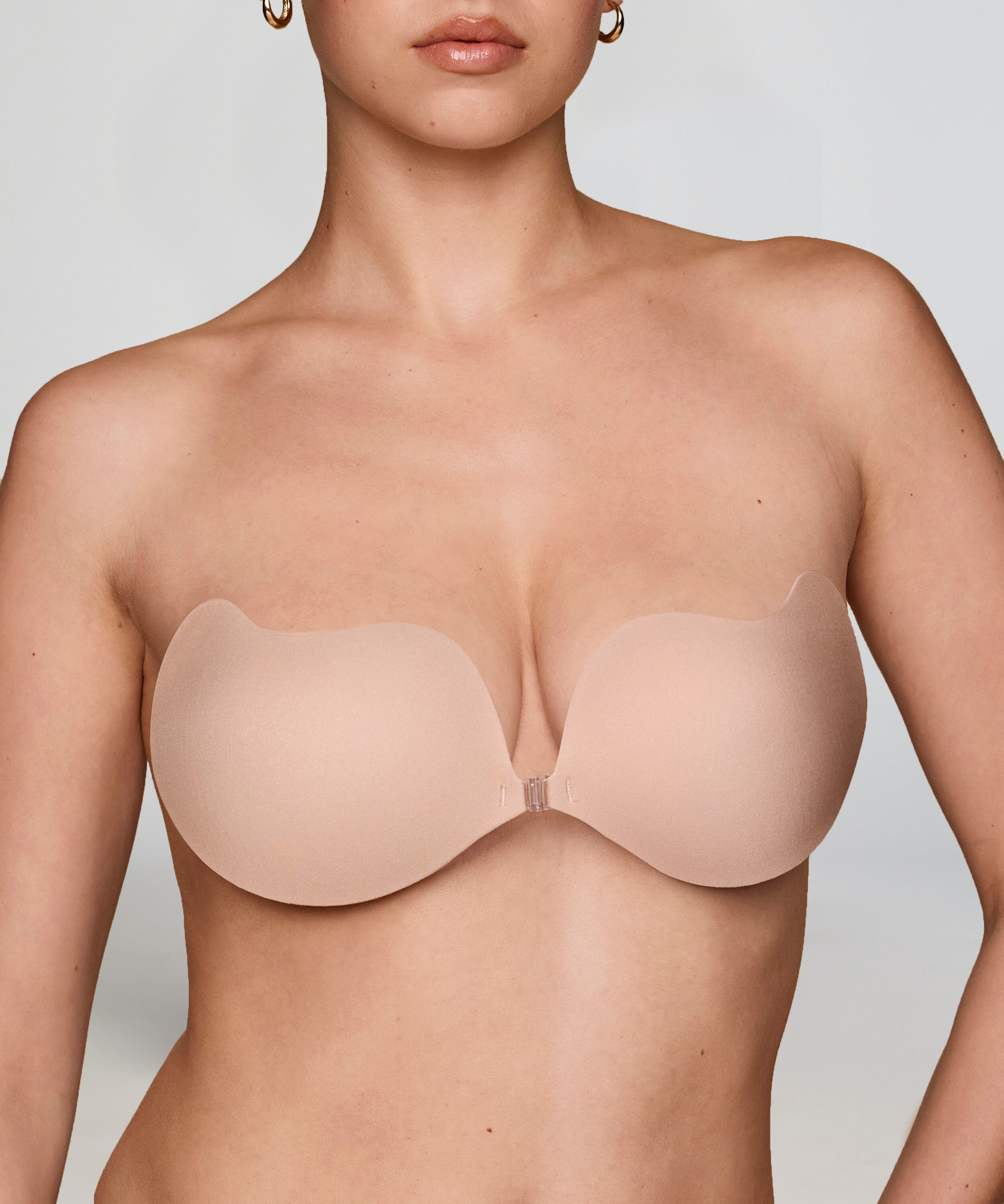 Laag uitgesneden plak bh, Beige