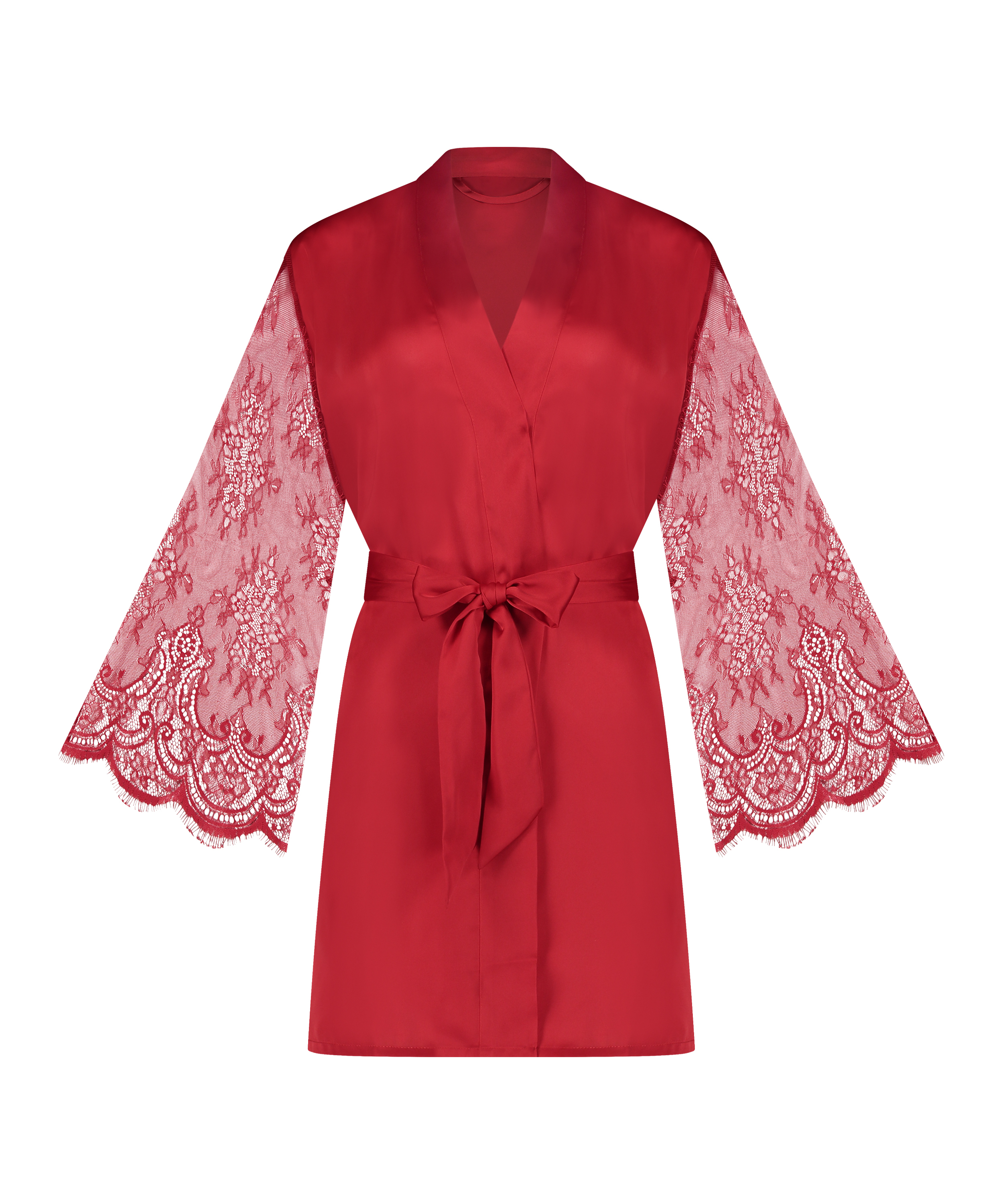 Kimono Satin Lace, Rood, main
